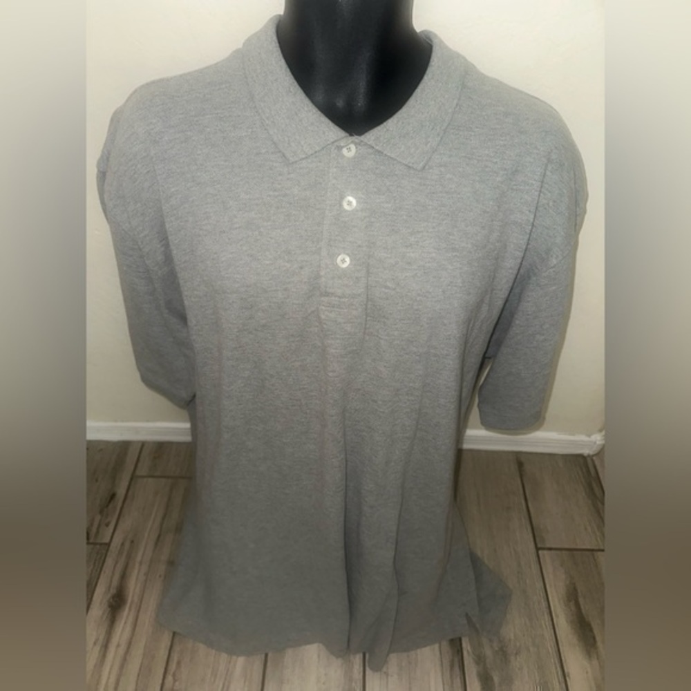 Men’s used Classic Cambridge polo shirt long tall size XL grey cotton